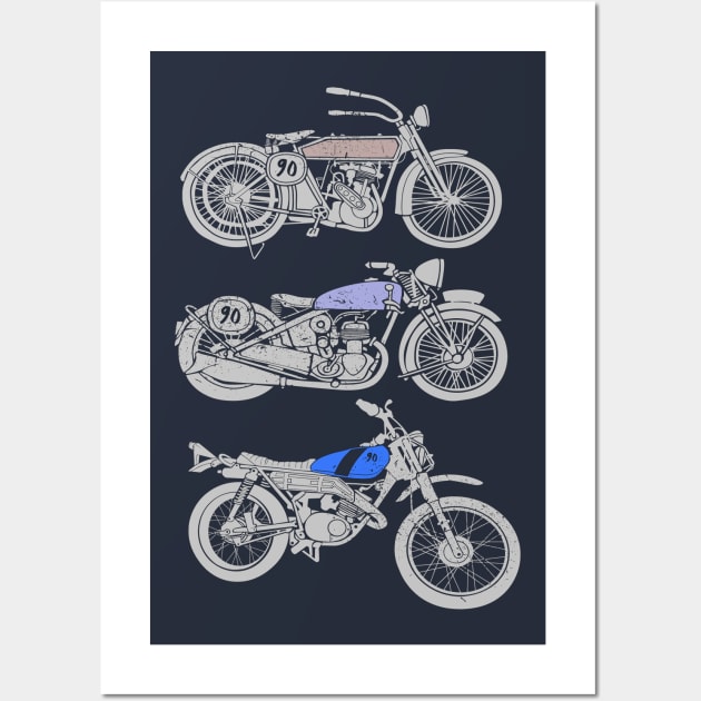 three bikes Wall Art by Brainable ART